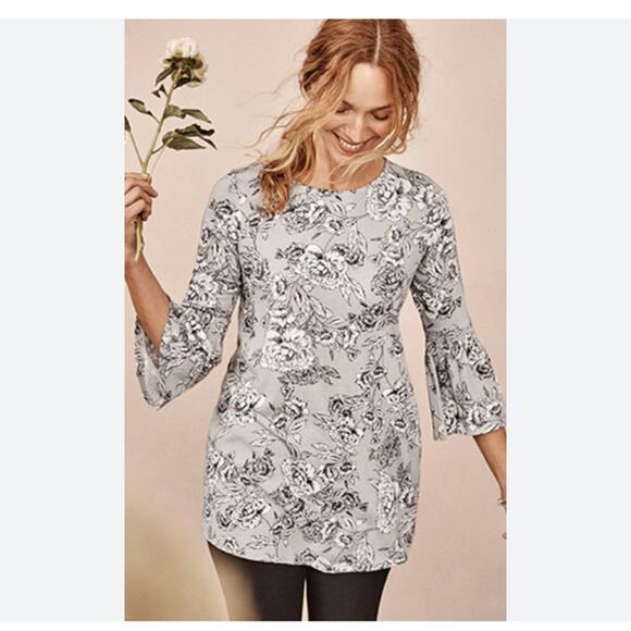 J. Jill Tops - J Jill Floral Print Ruffle Sleeve Tunic Size Small